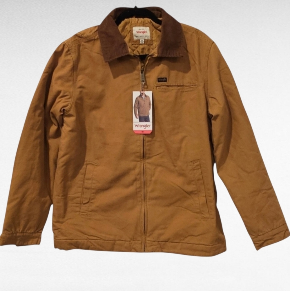 Wrangler Men's Workwear Jacket Brown Size Medium